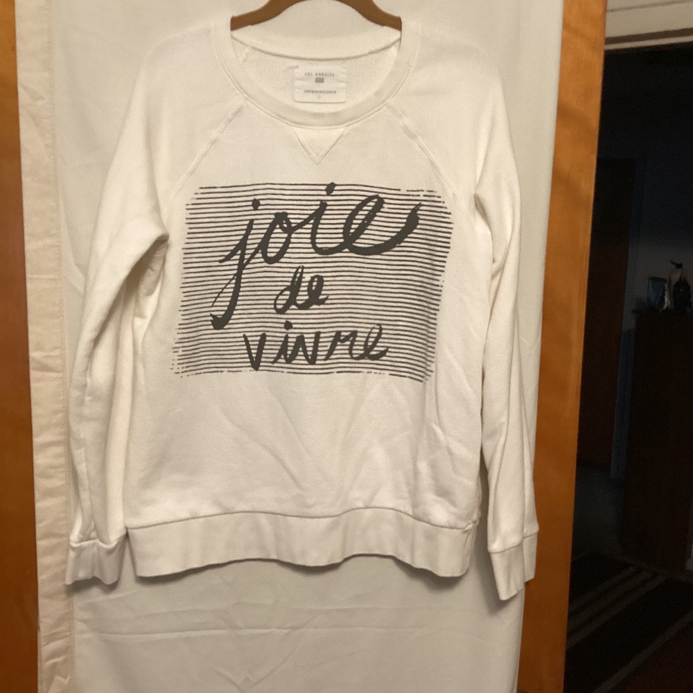White Joie de Vivre Sweatshirt